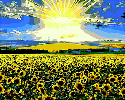 Картина за номерами Соняшникове поле 40х50 см ART Line ZB.64103 фото