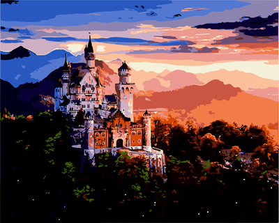 Картина по номерам Замок в горах 40х50 см ART Line ZB.64106 фото