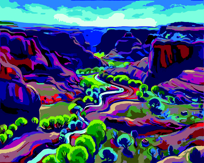 Картина по номерам Цветной каньон 40х50 см ART Line ZB.64109 фото