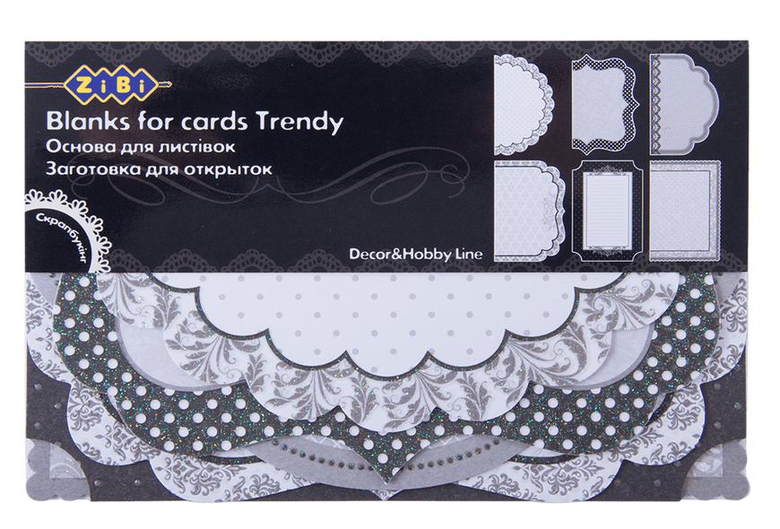 Набор заготовок для открыток TRENDY 18 шт. ZB.18206-AF фото