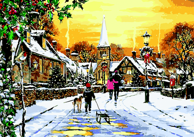 Картина за номерами Зимова прогулянка 40х50 см ART Line ZB.64114 фото