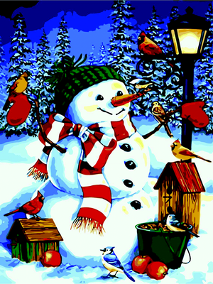 Картина за номерами Веселий сніговик 40х50 см ART Line ZB.64115 фото