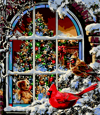 Картина за номерами Вікно у Різдво 40х50 см ART Line ZB.64117 фото